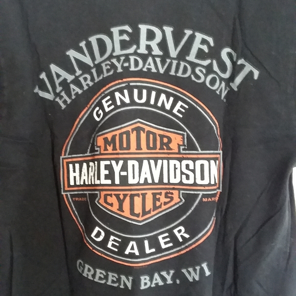 Harley Davidson Skull Tshirt Vandervest - Picture 5 of 8